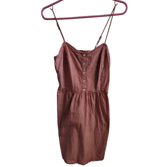 Pink Cattelac Red and White Plaid Medium Dress - Picture 1 of 6